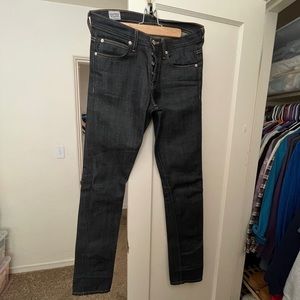 United Stock Dry Goods Slight Fit Jeans Indigo Raw Denim Made in USA Selvage